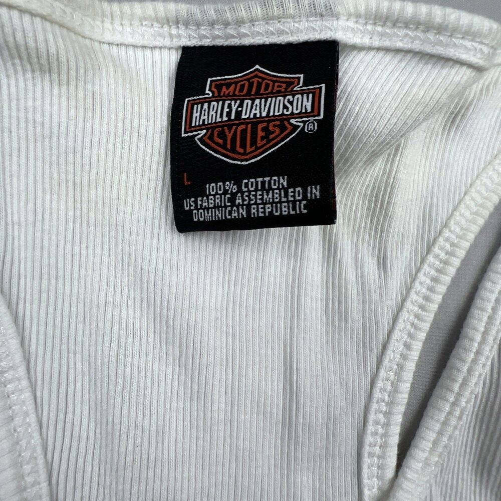 Harley Davidson New Castle Bedazzled Ribbed Tank Top Large - Picture 3 of 6